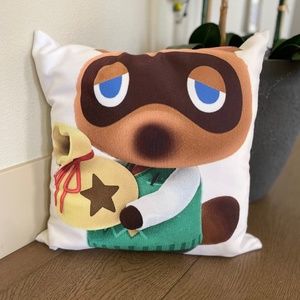 Tom Nook Animal Crossing Square Pillow
